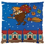 Xmas Witch Befana Large Flano Cushion Case (One Side)