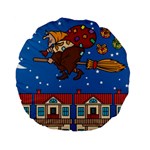 Xmas Witch Befana Standard 15  Premium Flano Round Cushion 