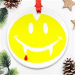 Vampire Emoji Dracula Ornament (Round)