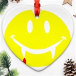 Vampire Emoji Dracula Ornament (Heart)