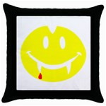 Vampire Emoji Dracula Throw Pillow Case (Black)