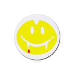 Vampire Emoji Dracula Rubber Coaster (Round)