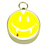 Vampire Emoji Dracula Gold Compass