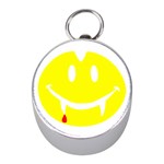 Vampire Emoji Dracula Silver Compass (Mini)