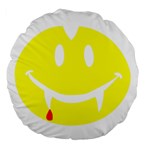 Vampire Emoji Dracula Large 18  Premium Flano Round Cushion 