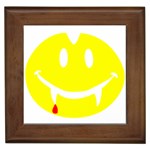 Vampire Emoji Dracula Framed Tile