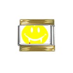 Vampire Emoji Dracula Gold Trim Italian Charm (9mm)