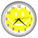 Vampire Emoji Dracula Wall Clock (Silver)