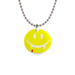 Vampire Emoji Dracula 1  Button Necklace