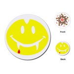 Vampire Emoji Dracula Playing Cards (Round)