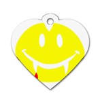 Vampire Emoji Dracula Dog Tag Heart (One Side)