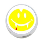 Vampire Emoji Dracula 4-Port USB Hub (One Side)