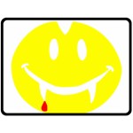 Vampire Emoji Dracula Fleece Blanket (Large)