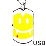 Vampire Emoji Dracula Dog Tag USB Flash (One Side)