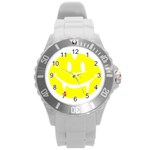 Vampire Emoji Dracula Round Plastic Sport Watch (L)