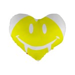 Vampire Emoji Dracula Standard 16  Premium Heart Shape Cushion 