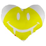 Vampire Emoji Dracula Large 19  Premium Heart Shape Cushion