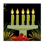 black Happy Kwanzaa  Tile Coaster