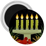 black Happy Kwanzaa  3  Magnet