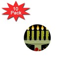 black Happy Kwanzaa  1  Mini Button (10 pack) 