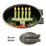 black Happy Kwanzaa  Money Clip (Oval)