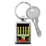 black Happy Kwanzaa  Key Chain (Rectangle)