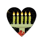 black Happy Kwanzaa  Magnet (Heart)