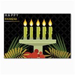 black Happy Kwanzaa  Postcard 4  x 6 