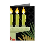 black Happy Kwanzaa  Mini Greeting Card