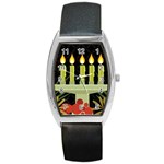 black Happy Kwanzaa  Barrel Style Metal Watch