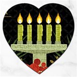 black Happy Kwanzaa  Jigsaw Puzzle (Heart)