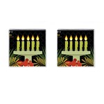 black Happy Kwanzaa  Cufflinks (Square)