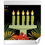 black Happy Kwanzaa  Canvas 8  x 10 