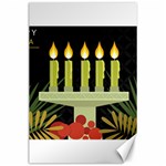 black Happy Kwanzaa  Canvas 24  x 36 