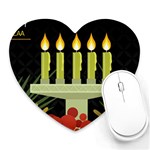 black Happy Kwanzaa  Heart Mousepad