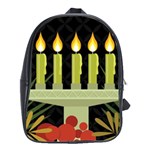 black Happy Kwanzaa  School Bag (Large)