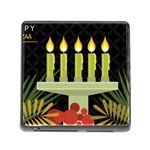 black Happy Kwanzaa  Memory Card Reader (Square)