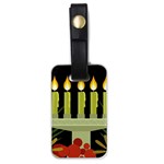 black Happy Kwanzaa  Luggage Tag (one side)