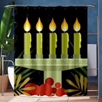 black Happy Kwanzaa  Shower Curtain 60  x 72  (Medium)