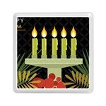 black Happy Kwanzaa  Memory Card Reader (Square)