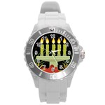 black Happy Kwanzaa  Round Plastic Sport Watch (L)