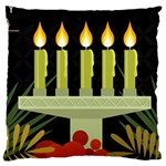 black Happy Kwanzaa  Large Cushion Case (One Side)