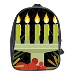 black Happy Kwanzaa  School Bag (XL)