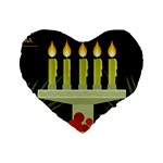 black Happy Kwanzaa  Standard 16  Premium Heart Shape Cushion 