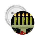 black Happy Kwanzaa  2.25  Button