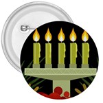 black Happy Kwanzaa  3  Button