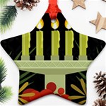 black Happy Kwanzaa  Ornament (Star)