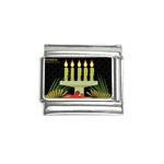 black Happy Kwanzaa  Italian Charm (9mm)