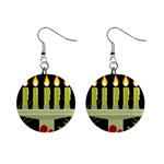 black Happy Kwanzaa  1  Button Earrings