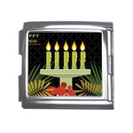 black Happy Kwanzaa  Mega Link Italian Charm (18mm)